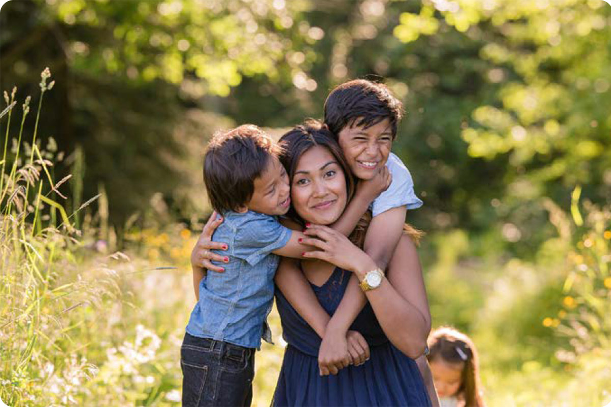 Family in nature