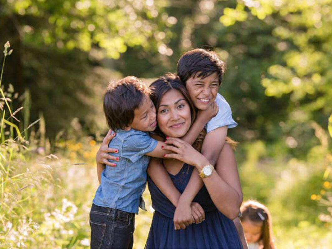 Family in nature