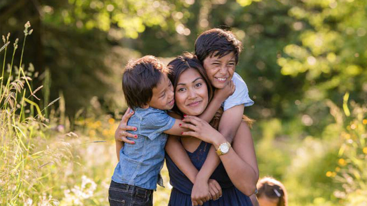 Family in nature